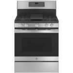 GE 30″ 5.0 Cu. Ft. Fan Convection 5-Burner Freestanding Gas Air Fry