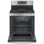 GE 30″ 5.0 Cu. Ft. Fan Convection 5-Burner Freestanding Gas Air Fry