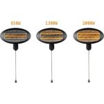 Wall Mounted Electric Patio Heater Ceiling Mount Quartz